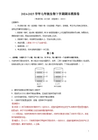 2024-2025学年下学期七年级期末考试生物试题（解析版）（河北）