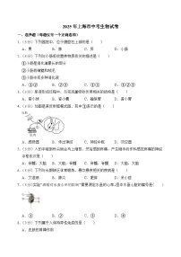 2025年上海市中考生物试卷及答案