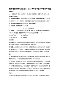 陕西省榆林市米脂县2024-2025学年七年级下学期期中生物试卷（解析版）
