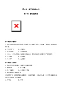 初中生物人教版（2024）七年级下册（2024）种子的萌发精品当堂达标检测题