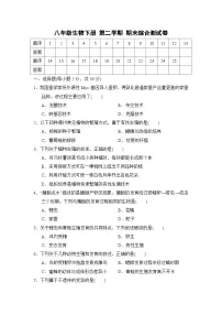 八年级生物下册 第二学期 期末综合测试卷（人教福建版 2025年春）
