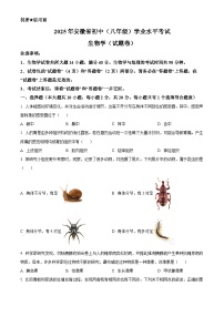 2025年安徽省初中学业水平考试中考（会考）生物试卷(真题+答案)