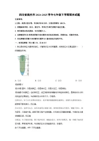 四川省南充市2024-2025学年七年级下学期期末生物试卷（解析版）