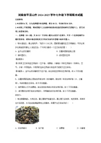 河南省平顶山市2024-2025学年七年级下学期期末生物试卷（解析版）