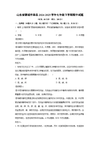 山东省聊城市莘县2024-2025学年七年级下学期期中生物试卷（解析版）