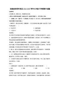 河南省信阳市息县2024-2025学年七年级下学期期中生物试卷（解析版）