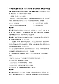 广西防城港市东兴市2024-2025学年七年级下学期期中生物试卷（解析版）