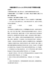 2024-2025学年安徽省亳州市七年级下学期期末生物试卷（解析版）