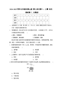 2024-2025学年七年级生物上册 第二单元第一、二章 单元测试卷（ 人教版）