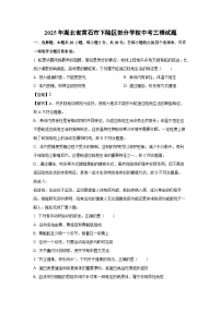 【生物】2025年湖北省黄石市下陆区部分学校中考三模试题（解析版）