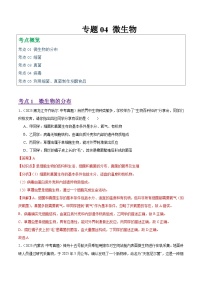 2025年中考生物真题分类汇编：专题04 微生物（全国通用）（第01期）（解析版）