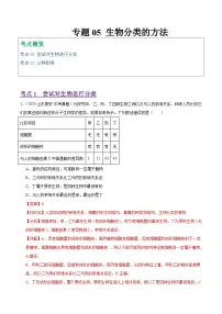 2025年中考生物真题分类汇编：专题05 生物分类的方法（全国通用）（第01期）（解析版）