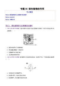 2025年中考生物真题分类汇编：专题05 绿色植物的作用（全国通用）（第02期）（原卷版）