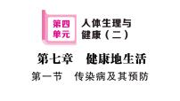 人教版（2024）八年级上册（2024）第四单元 人体生理与健康（二）第七章 健康地生活第一节 传染病及其预防作业ppt课件