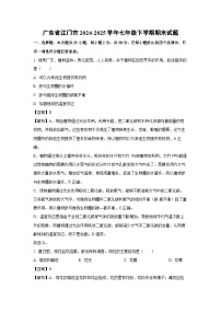 广东省江门市2024-2025学年七年级下学期期末生物试卷（解析版）