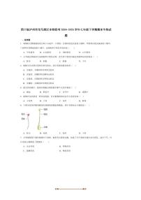 2024～2025学年四川省泸州市龙马潭区多校联考(月考)七年级下6月期末考试生物试卷(含答案)