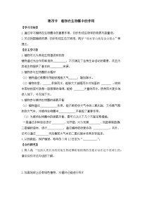 生物七年级上册（2024）第四节 植物在生物圈中的作用优秀学案