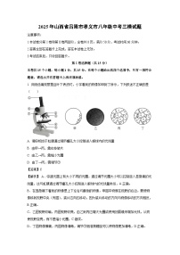 2025年山西省吕梁市孝义市八年级中考三模生物试题（解析版）