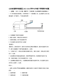 山东省淄博市临淄区2023-2024学年七年级下学期期中生物试题（解析版）