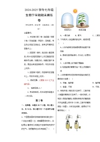 七年级生物期末模拟卷【测试范围：人教版2024下册全部内容】（考试版A3）-A4