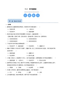 生物七年级下册（2024）种子的萌发优秀同步练习题