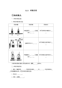 初中生物人教版（2024）七年级下册（2024）呼吸作用精品学案