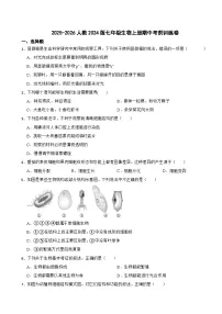 2025-2026学年人教版生物七年级上册期中考前训练卷 含答案