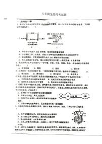 江苏省徐州市沛县树人学校联盟学区2025-2026学年八年级上学期10月月考生物试题