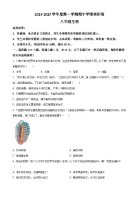 精品解析：广东省深圳市宝安区七校联考2024-2025学年八年级上学期期中生物试题