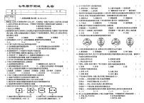 吉林省延边朝鲜族自治州四校2025—2026学年度上学期期中测试 七年级生物（含答案）