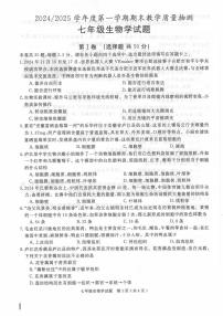 安徽省合肥市庐江县2024-2025学年七年级上学期期末生物学试题