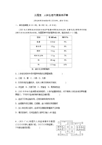主题五人体生理与健康测评卷 练习 2026年中考生物一轮复习（青海）