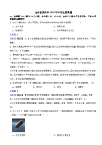 山东省滨州市2025年中考生物真题附真题解析