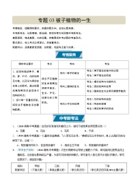 专题03 被子植物的一生（3大考向精研精练）-备战2025年中考生物真题题源解密（湖南专用） 含答案