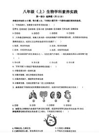 辽宁省沈阳市第四十三中学2025-2026学年八年级上学期11月月考生物试题