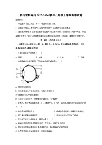 贵州省黔南州2025-2026学年八年级上学期期中生物试题（学生版）