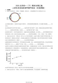 2025北京初一（下）期末生物汇编：人体生命活动的调节章节综合（非选择题）