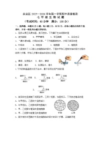 福建省龙岩市永定区2025-2026学年七年级上学期期中考试 生物试题