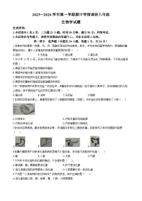 河南省洛阳市洛宁县2025-2026学年八年级上学期期中 生物试卷