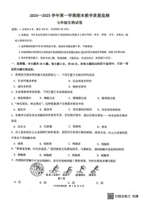 广东省惠州市惠东县2024-2025学年七年级上学期期末生物试题