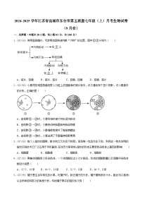 江苏省盐城市东台市第五联盟2024-2025学年七年级上学期9月份月考生物试卷+