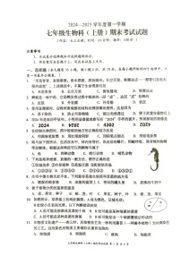 海南省文昌市202-2025学年七年级上学期期末考试生物试题