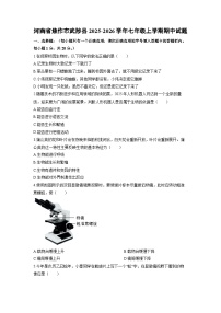 河南省焦作市武陟县2025-2026学年七年级上学期期中生物试卷（学生版）
