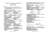 新疆吐鲁番市2024-2025学年八年级上学期期末检测生物试卷