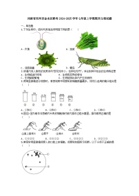 河南省郑州市金水区联考2024-2025学年七年级上学期期末生物试题