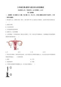 河北省石家庄市外国语学校2025-2026学年八年级上学期第二阶段测试生物试题（含答案）