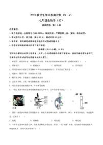 2025-2026学年河南省周口市部分学校七年级上学期12月月考生物试卷（有答案）