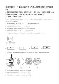2025-2026学年河南省郑州市高新区一中七年级上学期第二次月考生物试题（有答案）