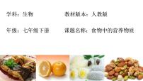 初中生物人教版（2024）七年级下册（2024）食物中的营养物质背景图ppt课件