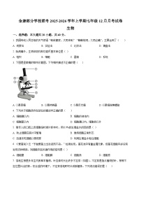 安徽省六安市金寨县部分校联考2025-2026学年七年级上学期12月月考生物试题